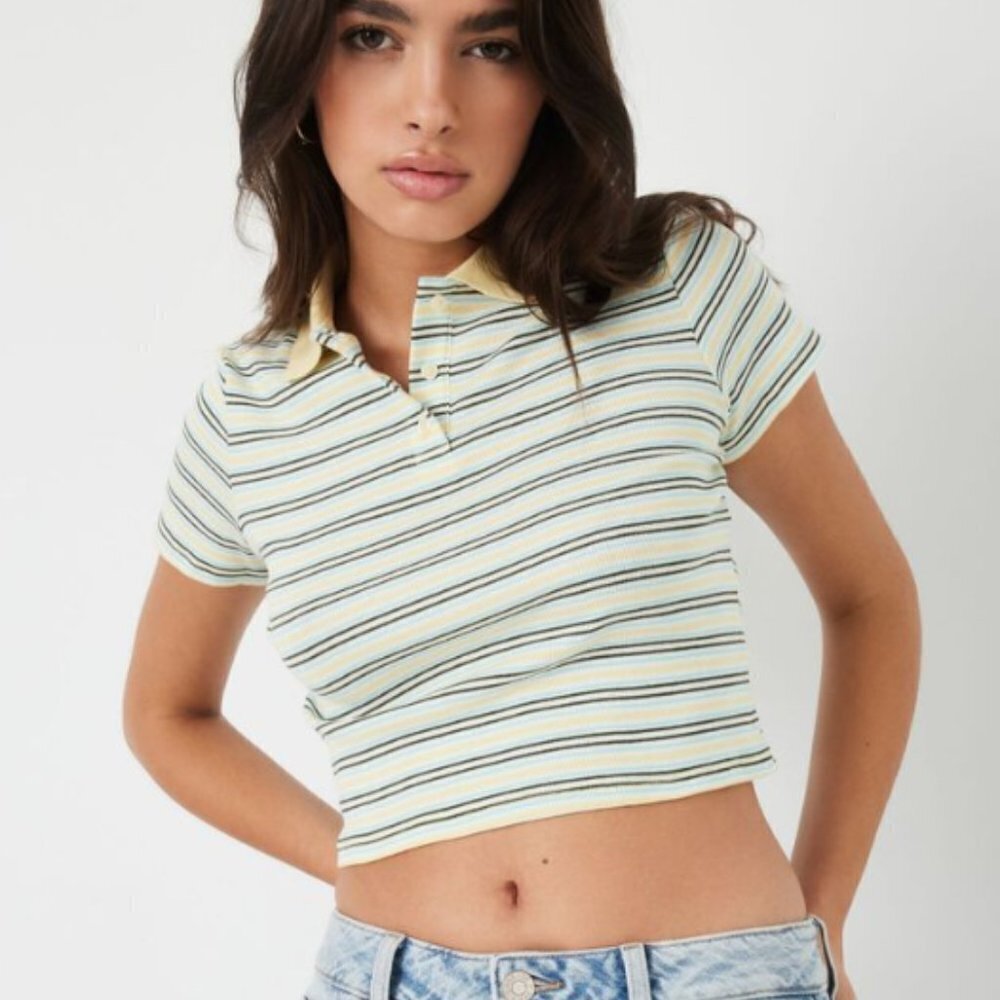 LEVI'S Jenni Cropped Polo Top, Size XXL